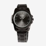 ⁦ساعه يد رجاليه دائري ستانلس ستيل لون اسود⁩ - الصورة ⁦2⁩