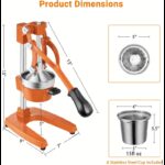 ⁦عصارة يدوية ستانلس من يونيفيرسال لون برتقالي⁩ - الصورة ⁦4⁩