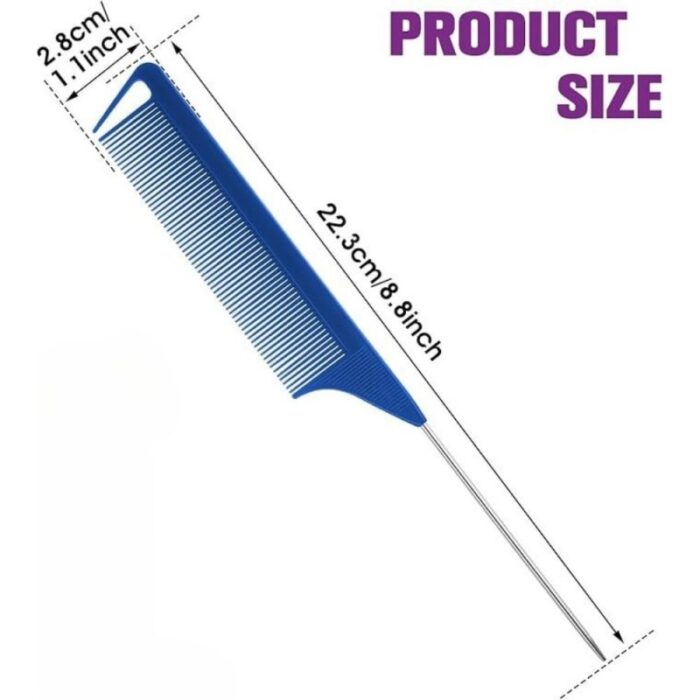 ⁦مشط شعر رفيع لون ازرق⁩ - الصورة ⁦4⁩
