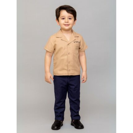 طقم ولادي بنطلون وقميص سادة