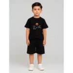 طقم ولادي قطعتين شورت وبلوزه لون اسود