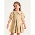 فستان بناتي لون بيج