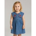 ⁦فستان بناتي لون كحلي⁩ - الصورة ⁦2⁩