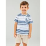 طقم ولادي قطعتين شورت وبلوزة