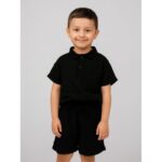 طقم ولادي قطعتين لون اسود