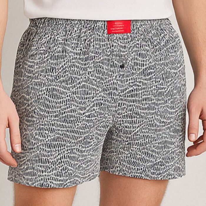 103390716_68d5299604cfb بوكسر رجال قطني لون أبيض بأشكال - الصورة 1