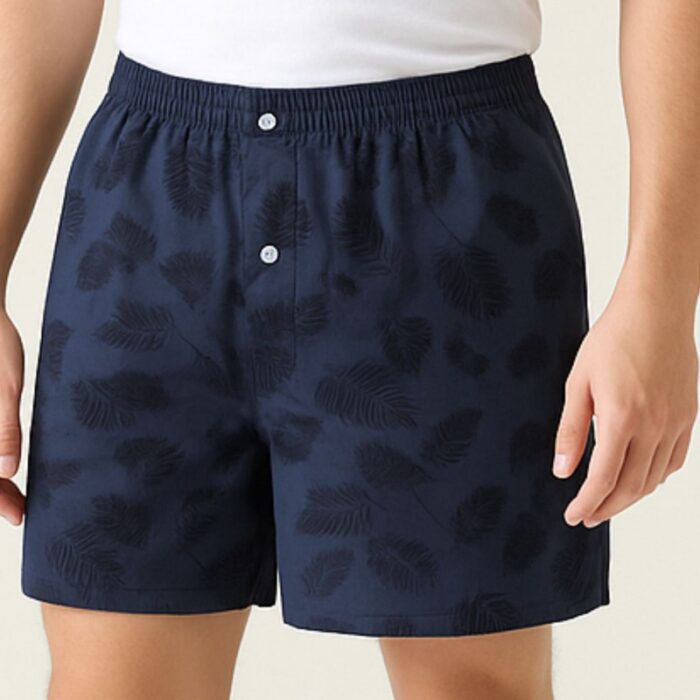 103390722_68d5299ef0c05 بوكسر رجال قطني لون رمادي بأشكال - الصورة 1