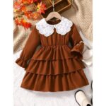 ⁦فسطان بناتي لون بني⁩ - الصورة ⁦2⁩