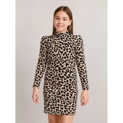 فستان بناتي الوان النمر