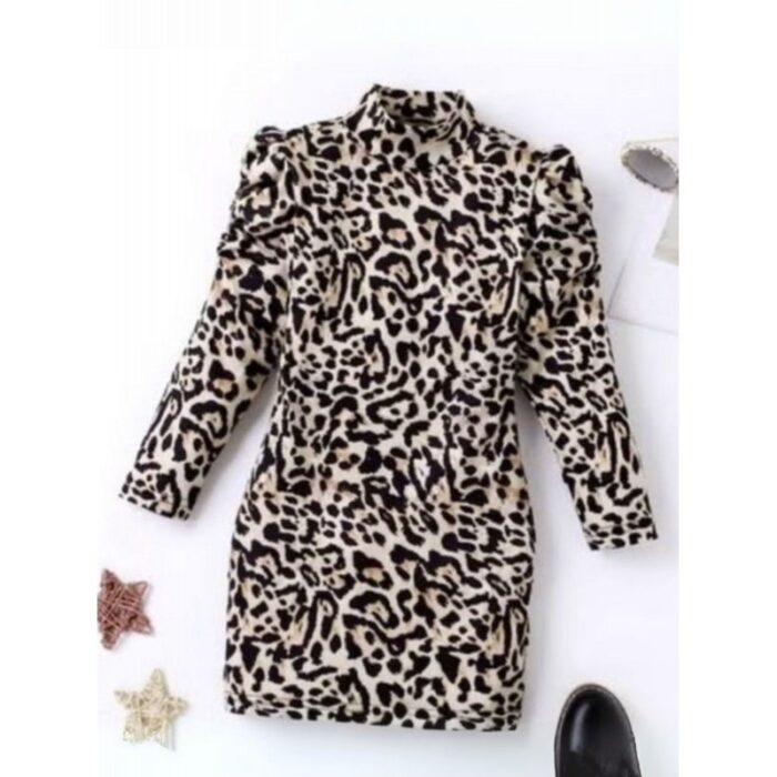 ⁦فستان بناتي الوان النمر⁩ - الصورة ⁦2⁩