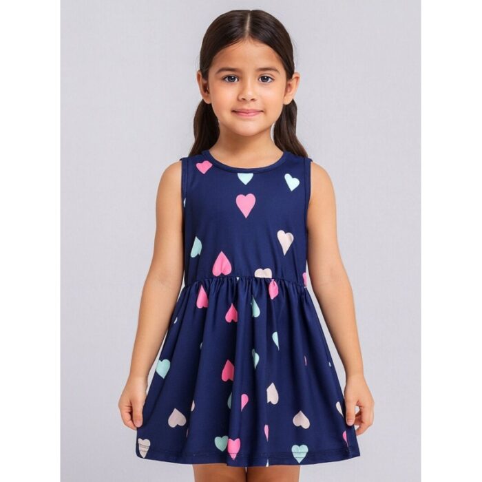 ⁦فستان بناتي ازرق غامق⁩ - الصورة ⁦2⁩