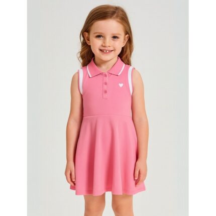 فستان بناتي لون زهري