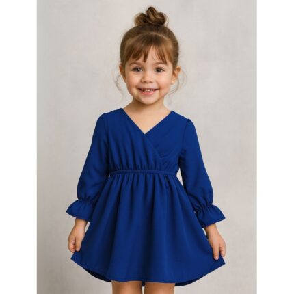 فستان بناتي لون نيلي