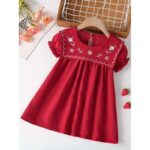 ⁦فستان بناتي لون احمر⁩ - الصورة ⁦2⁩