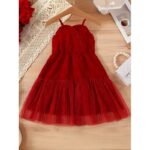 ⁦فستان بناتي لون احمر⁩ - الصورة ⁦2⁩