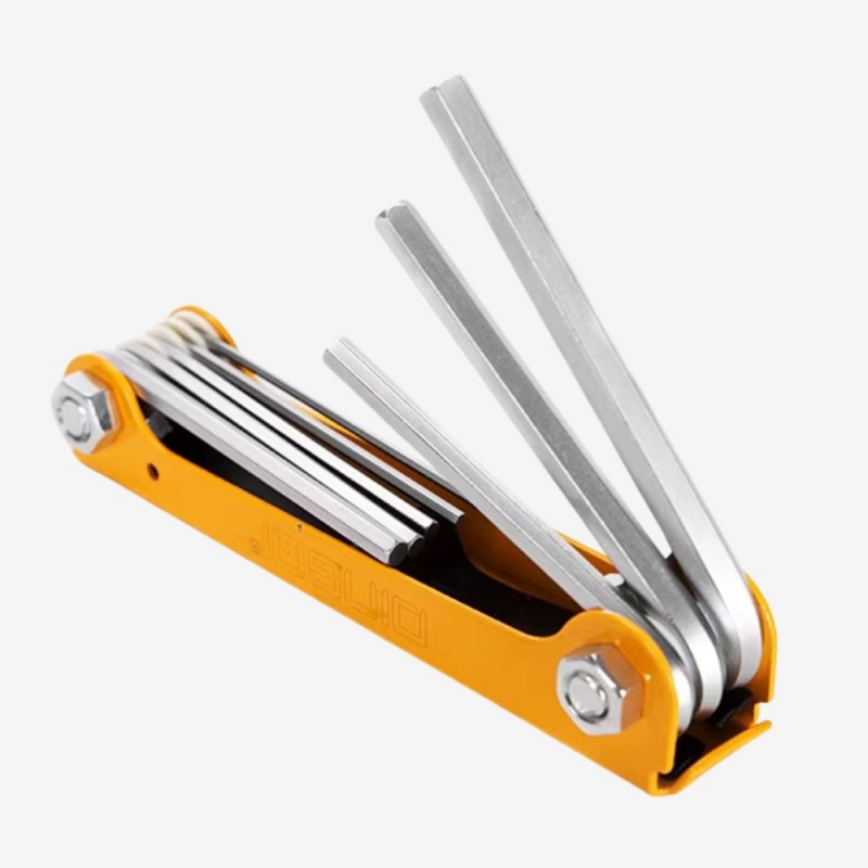 ⁦DINGOI 8Pcs Folding HEX Key Set Model 17002 طقم 8 قطع⁩ - الصورة ⁦1⁩