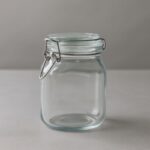 مرتبان زجاج غطاء كبس حجم 1 لتر