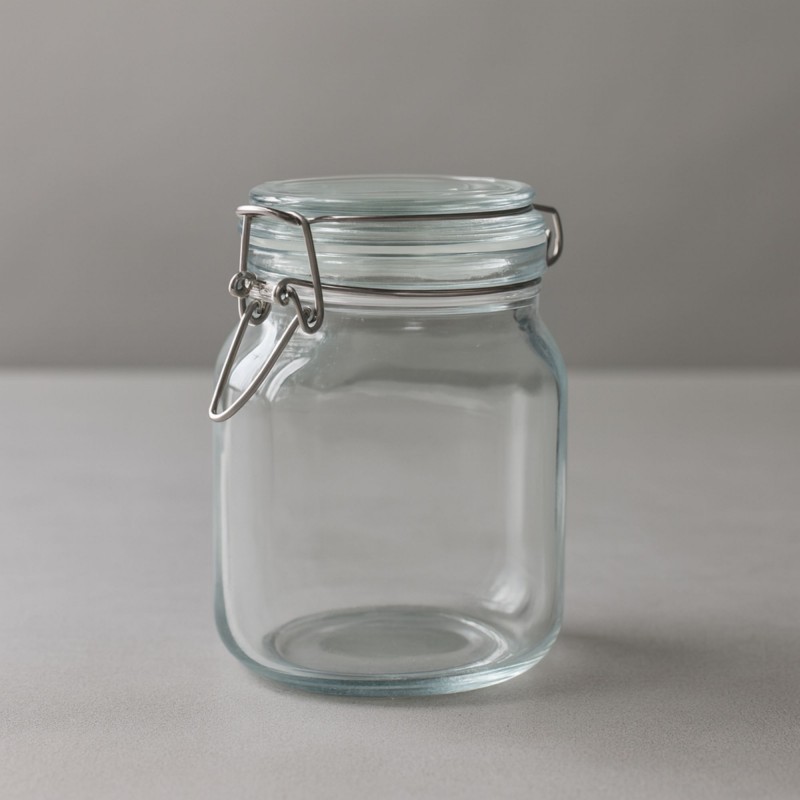 103390846_68d4034348cd9 مرتبان زجاج غطاء كبس حجم 1 لتر - الصورة 1