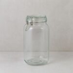 مرتبان زجاج غطاء كبس 3 لتر