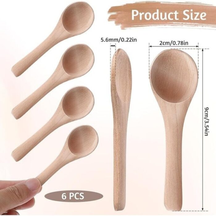 ⁦طقم معالق خشب للبهارات⁩ - الصورة ⁦2⁩