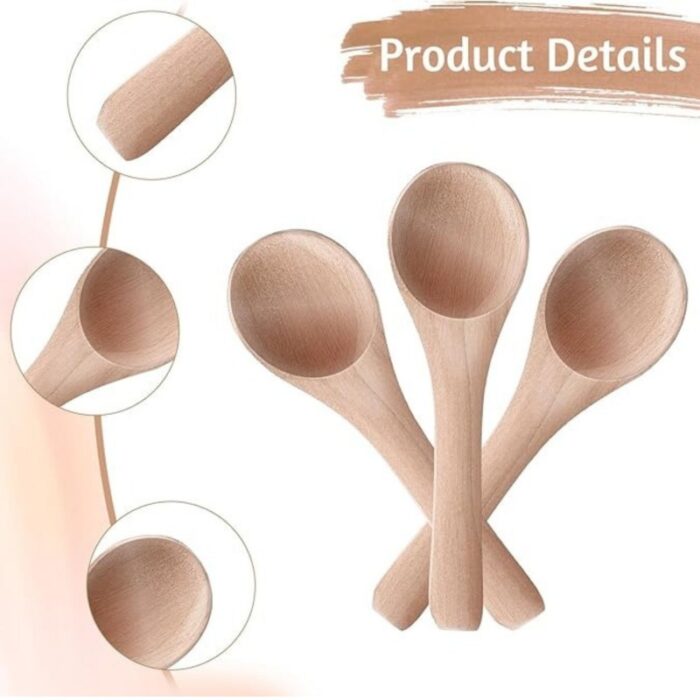 ⁦طقم معالق خشب للبهارات⁩ - الصورة ⁦3⁩