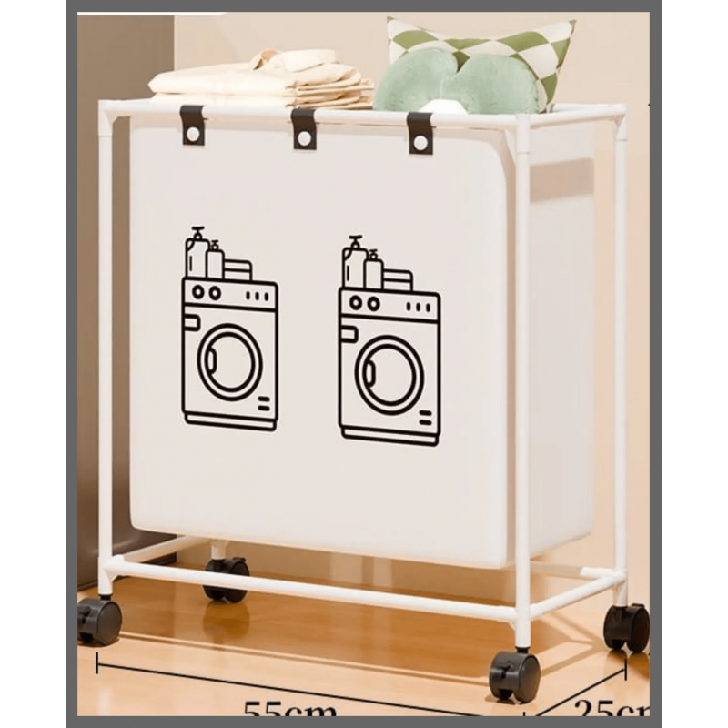 ⁦سلة غسيل متنقلة متعددة الاستعمالات (57×55×25 سم)⁩ - الصورة ⁦1⁩