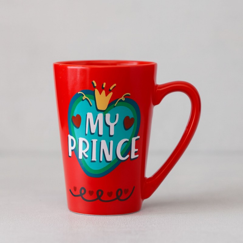 ⁦مج بورسلان بتصميم My Prince لون أحمر⁩ - الصورة ⁦1⁩