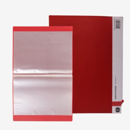 ملف بلاستيك 30 ورقة لون أحمر