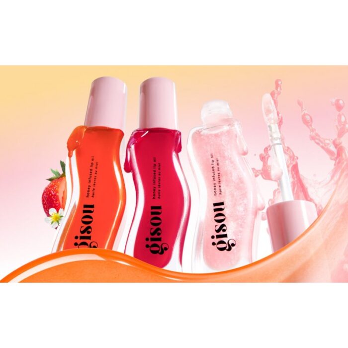 ⁦Gisou Honey Infused Lip Oil زيت شفاه بالعسل – نكهة مانجو باشن بنش (Mango Passion Punch)⁩ - الصورة ⁦3⁩