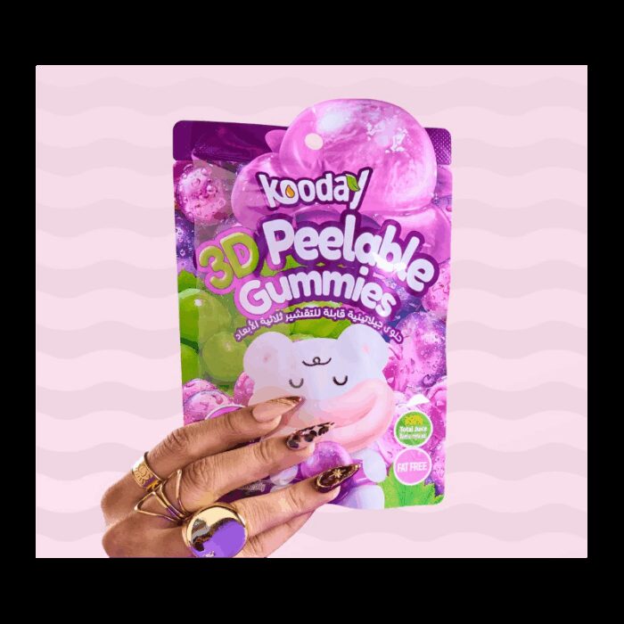 ⁦حلوى جيلاتينية قابلة للتقشير ثلاثية الأبعاد 75غ بطعم العنب Kooday⁩ - الصورة ⁦2⁩