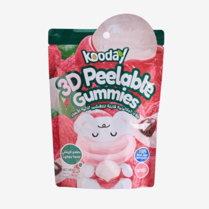 حلوى جيلاتينية قابلة للتقشير ثلاثية الأبعاد 75غ بطعم الليتشي Kooday