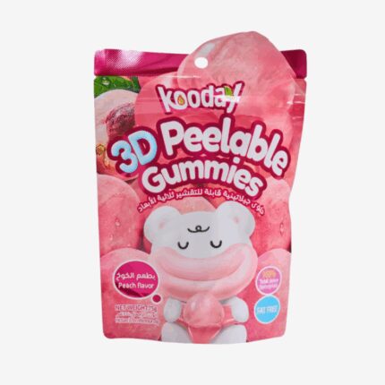 حلوى جيلاتينية قابلة للتقشير ثلاثية الأبعاد 75غ بطعم الخوخ Kooday