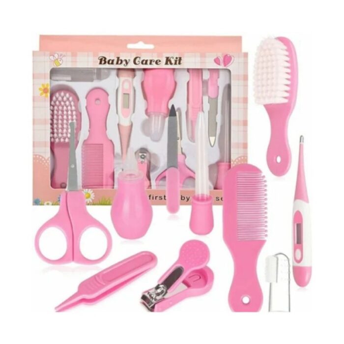 ⁦بكج العناية المتكامل بالاطفال جودة عالية جدا 10 قطع لون زهري⁩ - الصورة ⁦2⁩