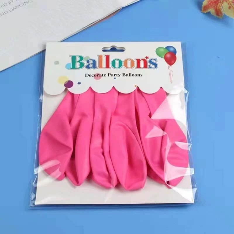 ⁦بلالين الحفلات واعياد الميلاد جودة ممتازة ( 10 بلالين ) لون زهري غامق⁩ - الصورة ⁦1⁩