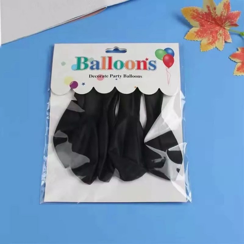 ⁦بلالين الحفلات واعياد الميلاد جودة ممتازة ( 10 بلالين ) لون اسود⁩ - الصورة ⁦1⁩