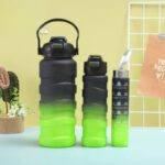 بكج مطرات صحية ملونة ( 3 قطع 2لتر + 800 مل + 280 مل ) مع مصاصة