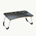 طاولة اللاب توب والدراسة القابلة للطي جودة ممتازة وعملية لون اسود مع مكان مخصص لحمل الكوب