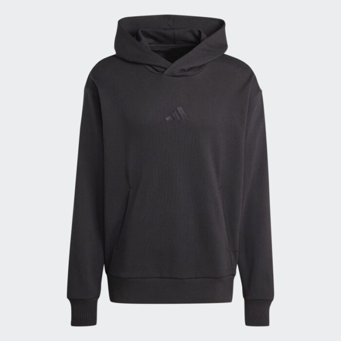⁦Adidas Mens' ALL SZN French Terry Hoodie - Black⁩ - الصورة ⁦2⁩