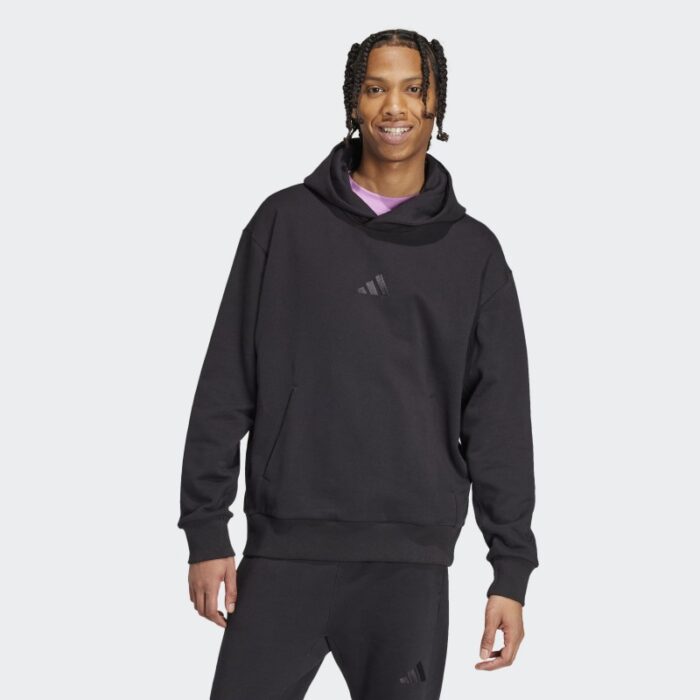 ⁦Adidas Mens' ALL SZN French Terry Hoodie - Black⁩ - الصورة ⁦3⁩