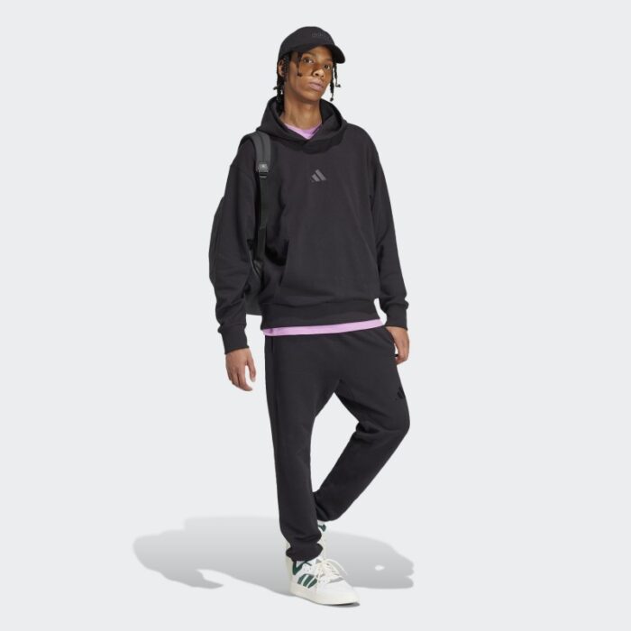⁦Adidas Mens' ALL SZN French Terry Hoodie - Black⁩ - الصورة ⁦6⁩
