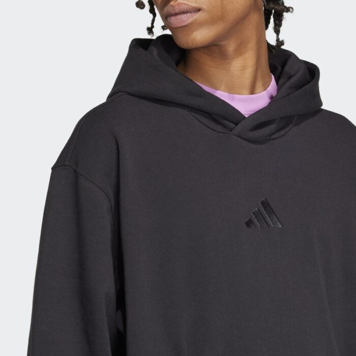 ⁦Adidas Mens' ALL SZN French Terry Hoodie - Black⁩ - الصورة ⁦7⁩