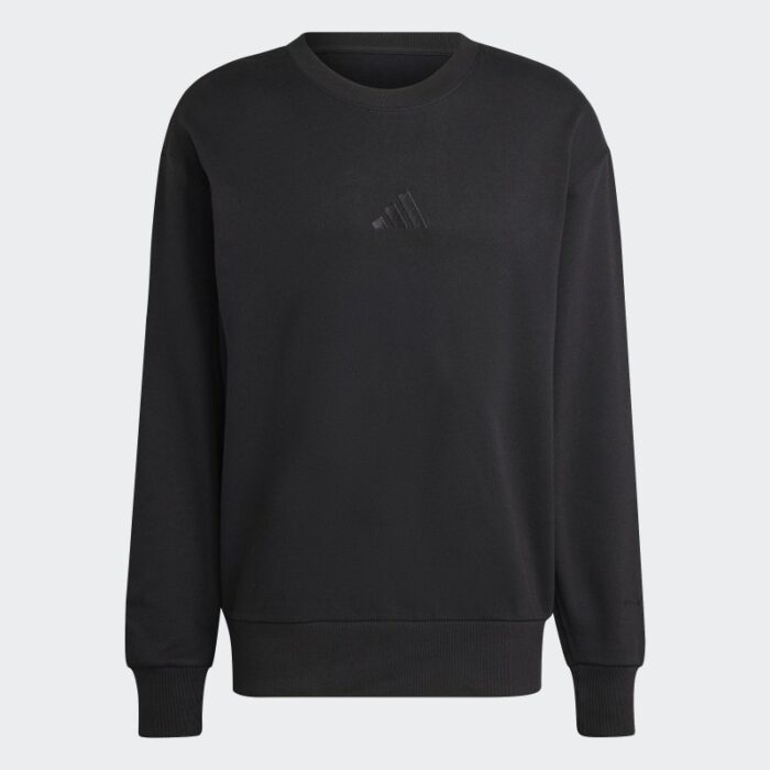 ⁦Adidas Mens' ALL SZN French Terry Sweatshirt- Black⁩ - الصورة ⁦2⁩