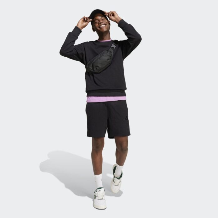 ⁦Adidas Mens' ALL SZN French Terry Sweatshirt- Black⁩ - الصورة ⁦7⁩