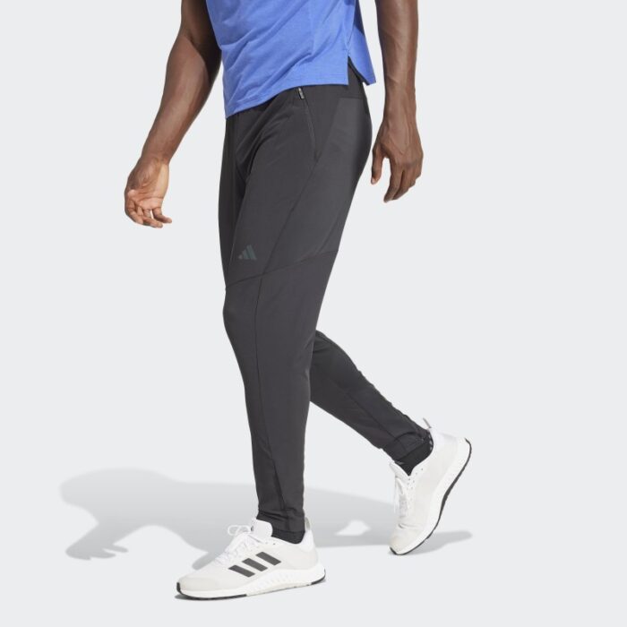⁦Adidas Mens' Designed for Training Hybrid Pants - Black⁩ - الصورة ⁦3⁩
