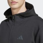 ⁦Adidas Mens' Designed for Training Full-Zip Track Jacket - Black⁩ - الصورة ⁦8⁩