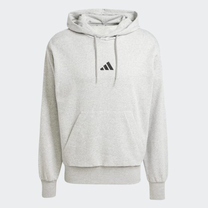 103391129_68d5ac1cb69f6 Adidas Mens' Essentials Feelcozy Fleece Hoodie - Grey - الصورة 1