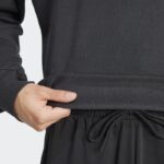 ⁦Adidas Mens' Essentials 3-Stripes French Terry Sweatshirt - Black⁩ - الصورة ⁦6⁩