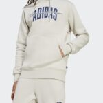 ⁦Adidas Mens' Collegiate Script Graphic Sweatshirt - Beige⁩ - الصورة ⁦5⁩