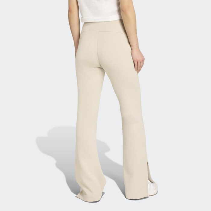 ⁦Adidas Womens' Soft Lux Flared Pants - Beige⁩ - الصورة ⁦3⁩