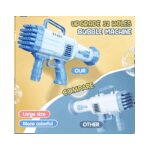 آلة مسدس فقاعات للأطفال لون أزرق